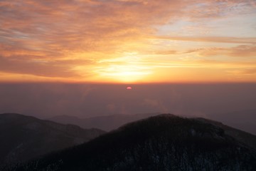Fototapeta premium winter scenery in korea 