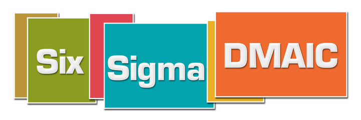 Fototapeta premium Six Sigma DMAIC Various Color Boxes 