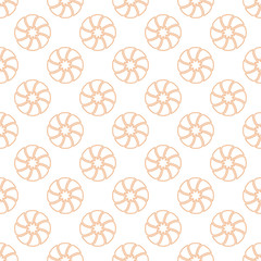 Floral seamless pattern. Orange wallpaper background