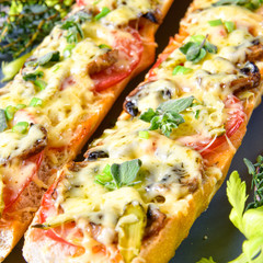 tasty vegetarian baguette