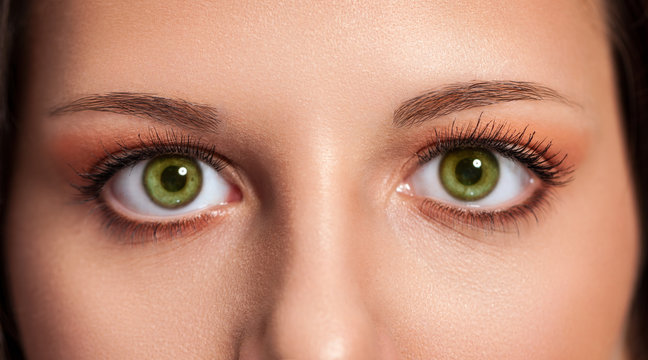 Close up of beautiful woman eyes