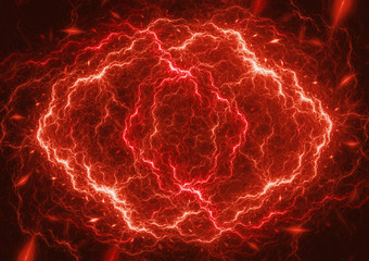 Hot burning lightninng plasma, fireball abstract