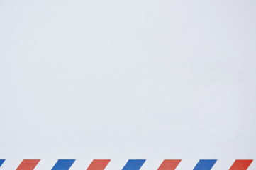 envelope with red and blue on border in white background