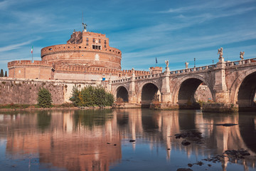 Rome, Castel Sant'Angelo, Tiber river