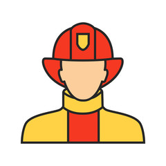 Firefighter color icon