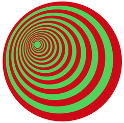 Green red purple circles