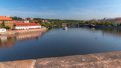 Vlatva river landscapes in Prague