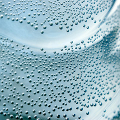 Bubbles in the water.