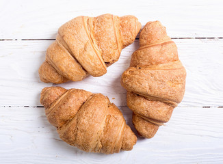 French traditional breakfast croissant