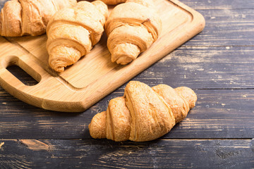 French traditional breakfast croissant