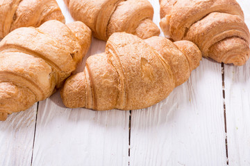 French traditional breakfast croissant