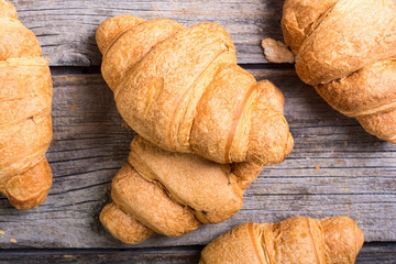 French traditional breakfast croissant