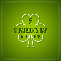 Patricks day holiday, floral green background