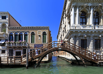 Fototapety  Venice historic city center, Veneto rigion, Italy - view on the Palazzos buildings along the Grand Canal