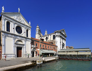 Venice historic city center, Veneto rigion, Italy - Santa Maria della Visitazione church and St....