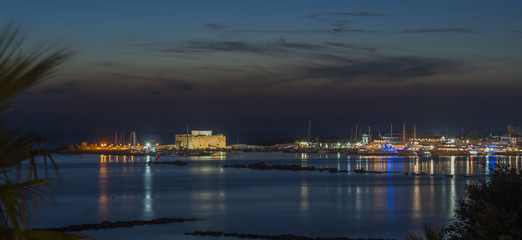 Fototapeta na wymiar Pafos by night, Cyprus