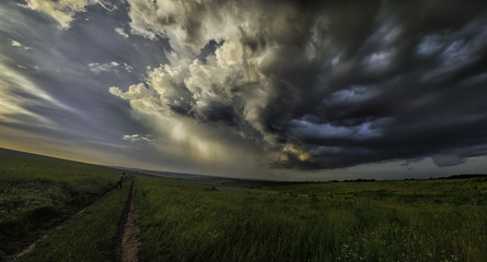 Obraz na płótnie Canvas dramatic summer storm sky