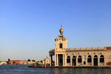 Venice historic city center, Veneto rigion, Italy - tip of the Punta dela Dogana - old customs...