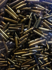 Large number of cartridge cases