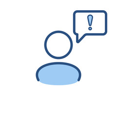 Speech bubble user icon. Communication, people talk icon