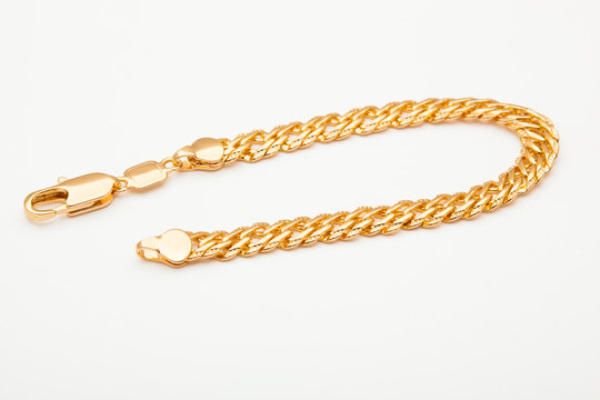 beautiful photo close-up gold bracelet jewelry, chain, jewelry