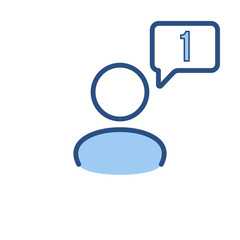 Speech bubble user icon. Communication, people talk icon