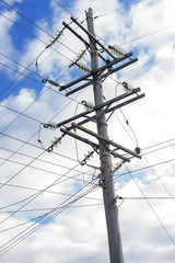 electric pole close-up