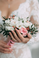 Wedding in the European style in the studio and on the street.Loft style