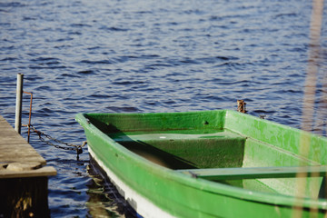 Green rowboat 