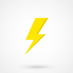 Yellow lighting icon vector illustration