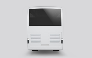 3D render of a bus on a white background