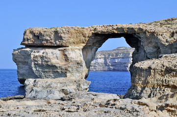 The world famous Azure Window in Gozo island Malta - obrazy, fototapety, plakaty
