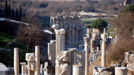 Ruins of ancient city Ephesus near Izmir, Turkey
