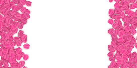 Background of tulip petals. March 8. Valentine's Day. Romantic frame template for your design. Vector illustration