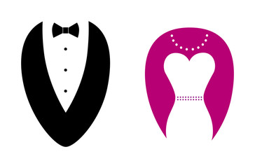 Abstract sillhouete symbols of man and woman