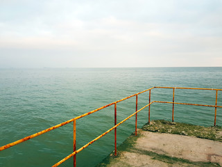 Naklejka premium pier on the beach
