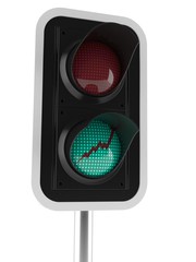 Stats up concept on traffic light
