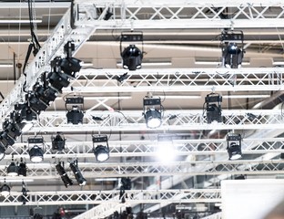 Bright lights at an event
