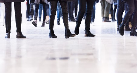 People walking in a business event