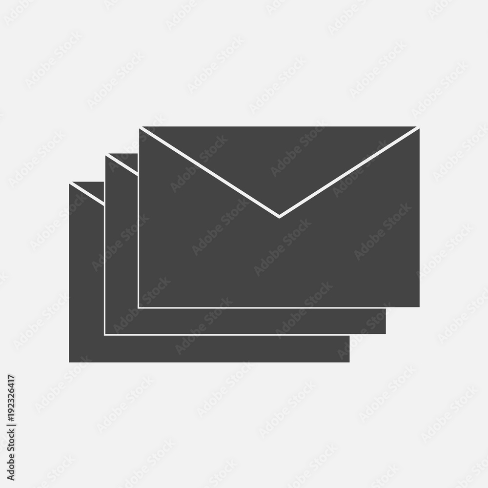 Aufkleber vector icon of envelope. paper envelope flies to the destination. message icon in the mail