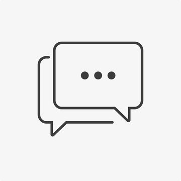 Typing in a chat bubble icon illustration isolated vector, comment sign symbol