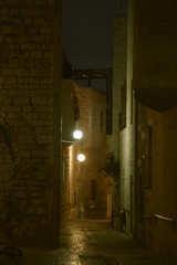 Old City in Jerusalem at night
