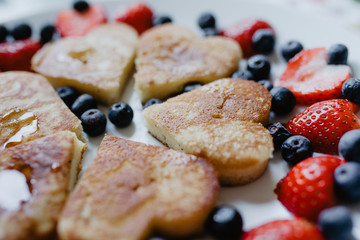 Pfannkuchen in Herzform