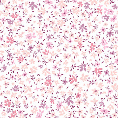 Floral seamless pattern. Flower background. Ornamental fabric retro painting