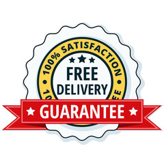 Free Delivery Guarantee label illustration