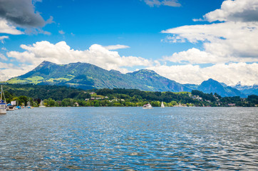 View of Lake Lucerne in summer season, Switzerland