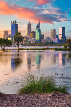 Perth. Cityscape image of Perth skyline, Australia during sunset.