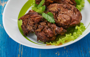 Turkish  chicken in pomegranate sauce