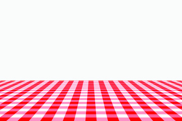 Red Gingham seamless pattern. Texture from rhombus/squares for - plaid, tablecloths, clothes, shirts, dresses, paper, bedding, blankets, quilts and other textile products. Vector illustration.