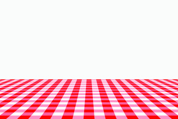 Red Gingham seamless pattern. Texture from rhombus/squares for - plaid, tablecloths, clothes, shirts, dresses, paper, bedding, blankets, quilts and other textile products. Vector illustration.